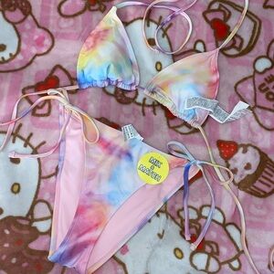Forever 21 Multicolor Tie-Dye Bikini